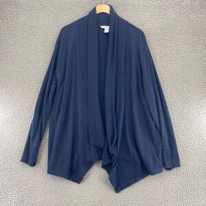 Athleta Sweater Womens Small Navy Prayanama Restore Wrap Long Sleeve Pocket Knit